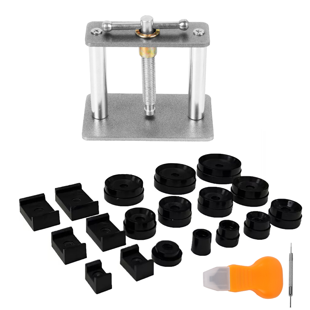 Watch Case Repair Tool Kit Useful Watch Back Press Tool Kit with 21Pcs Fitting Dies