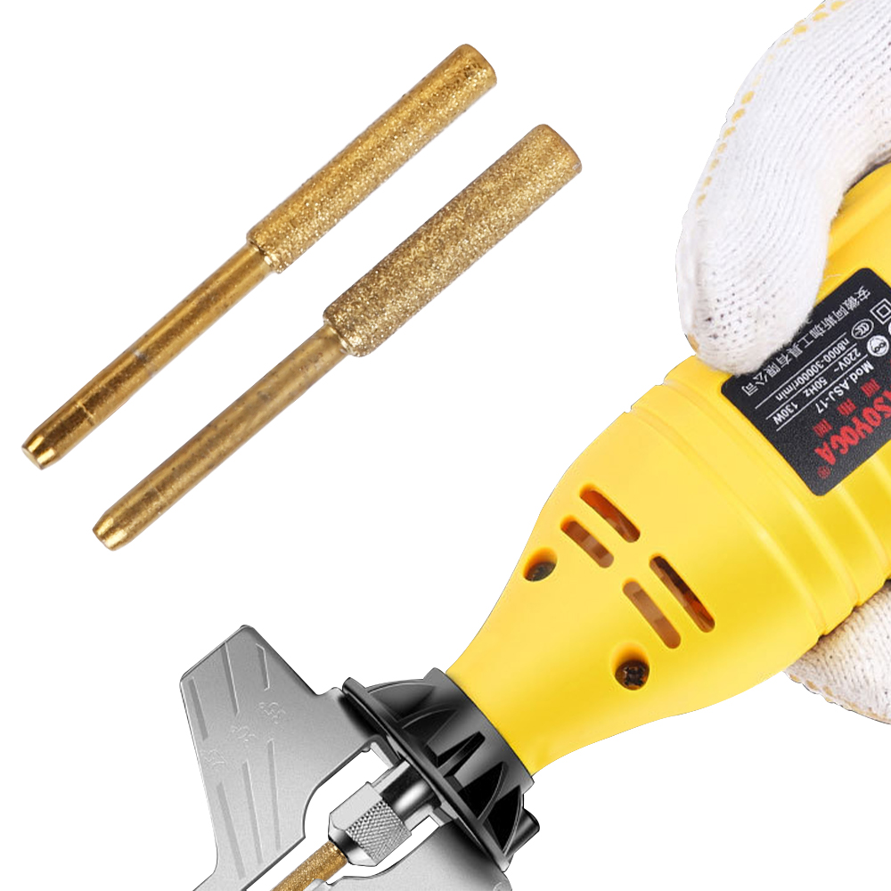 12 Pcs 4.8mm Diamond Chainsaw Sharpener Burr Grinder Chain Saw Drill Bits