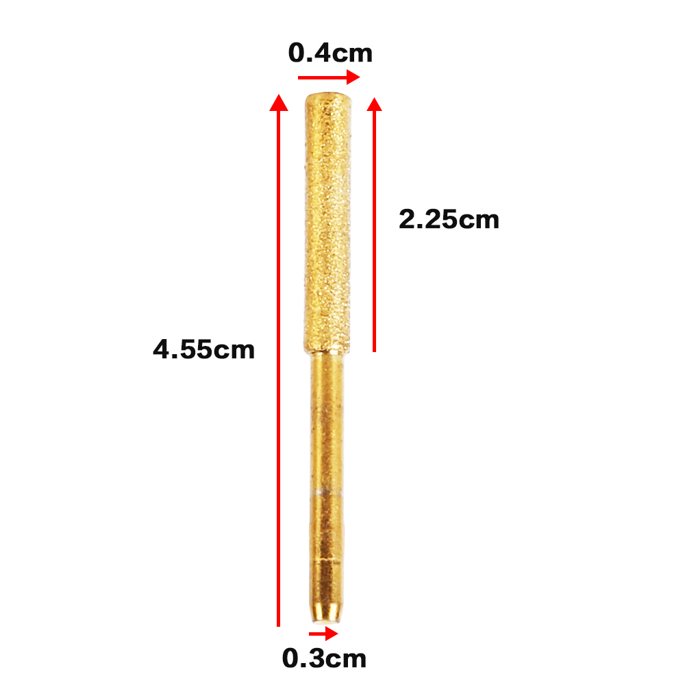 12 Pcs 4mm Diamond Chainsaw Sharpener Burr Grinder Chain Saw Drill Bits