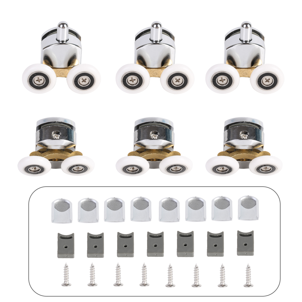 8 Pcs 23mm Shower Door Rollers Replacement Sliding Shower Door Runners Wheels