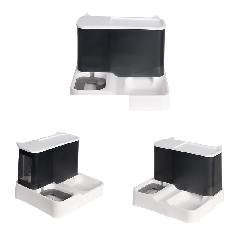 2 in 1 Automatic Pet Feeder Food Water Dispenser Bowl with Bottle