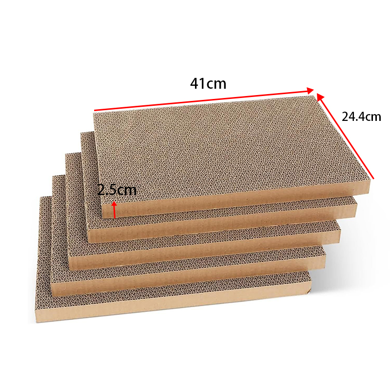 5PCS Reversible Corrugated Cat Scratching Board Cardboard Refill Pad Scratch Bed