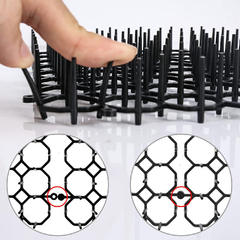 12pcs Spiked Prickle Strip Cat Scat Mat Deterrent Mat Dig Stopper