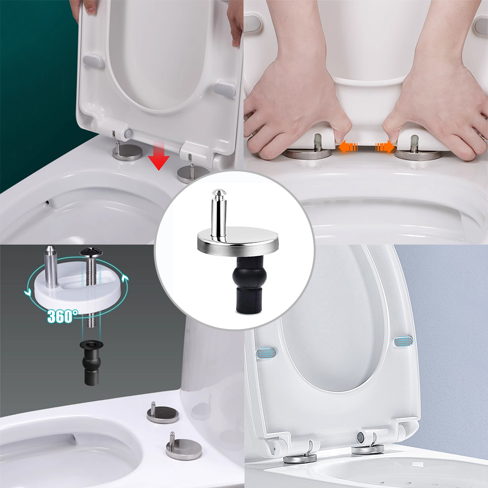 4pcs Quick Release Hinges Quality Top Fix WC Toilet Seat Hinge Fittings Hinges