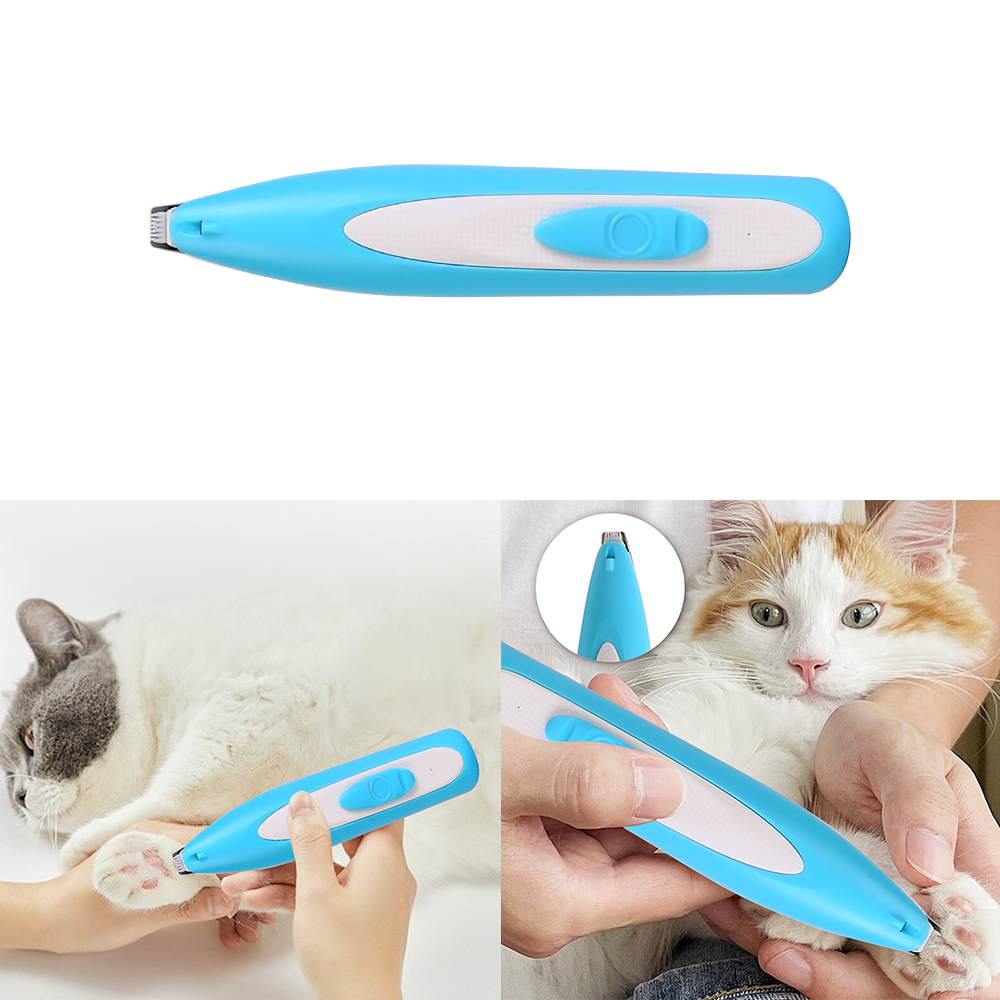 Waterproof Electric Pet Groomer Trimmer with LED Dog Paw Foot Hair Shaver