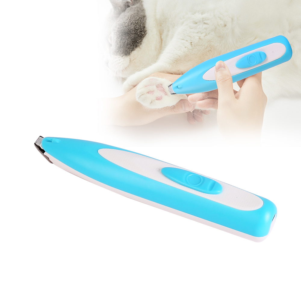 Waterproof Electric Pet Groomer Trimmer with LED Dog Paw Foot Hair Shaver
