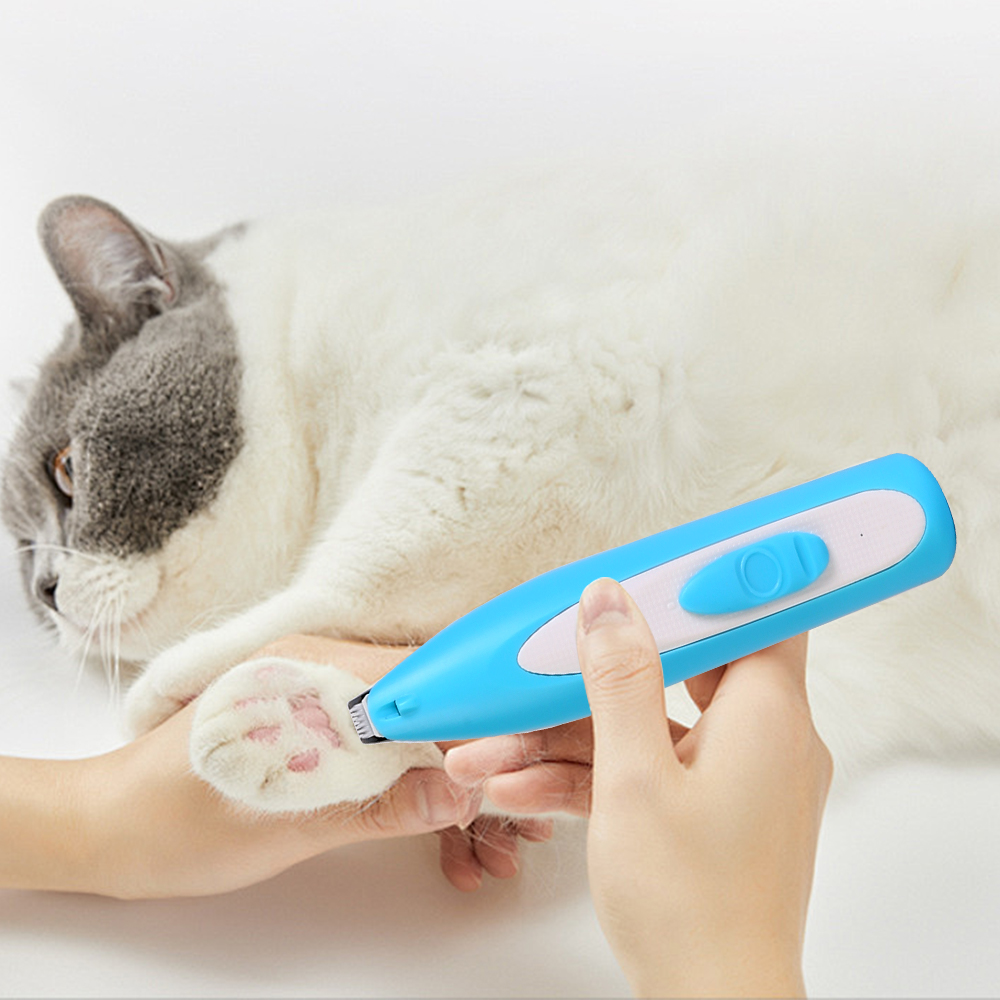 Waterproof Electric Pet Groomer Trimmer with LED Dog Paw Foot Hair Shaver