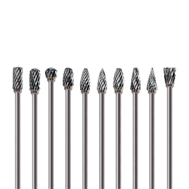10 pcs Rotary Burr Bit Tungsten Carbide Point Die Grinder Shank Carving Set
