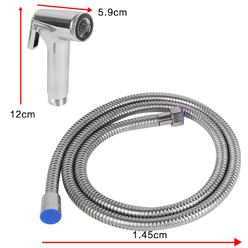 Chrome Handheld Bidet Spray Tap with Hose Muslim Shower