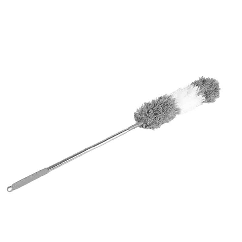 Telescopic Cobweb Duster Feather Cleaning Brush Grey White