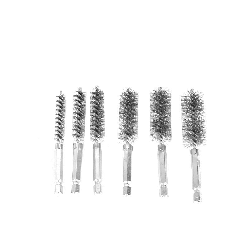6pcs Drill Wire Brushes Stainless Steel with Hexagonal Rod