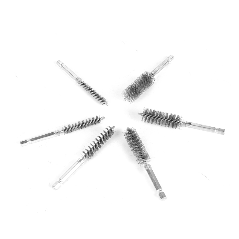6pcs Drill Wire Brushes Stainless Steel with Hexagonal Rod