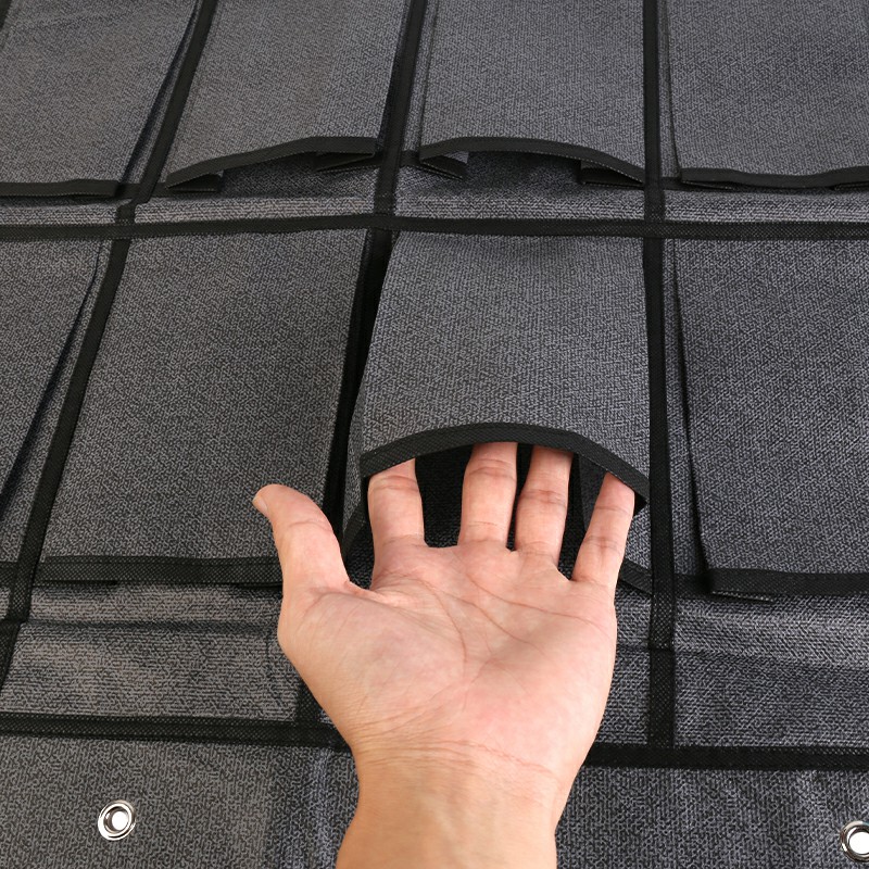 24 Pocket Hanging Shoe Storage Rack Over Door Organizer