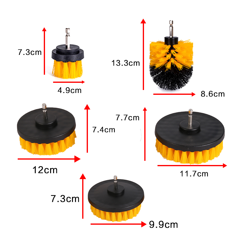 5pcs Drill Power Scrub Brushes Cleaning Attachments for Bathroom