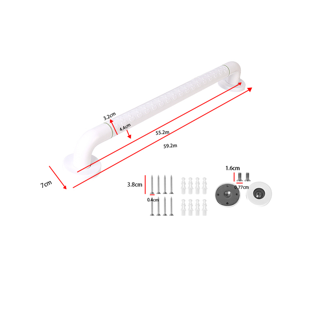 Shower Hand Rail Bathroom Disability Aid Grab Rails Mobility Aids for Elderly 59.2cm