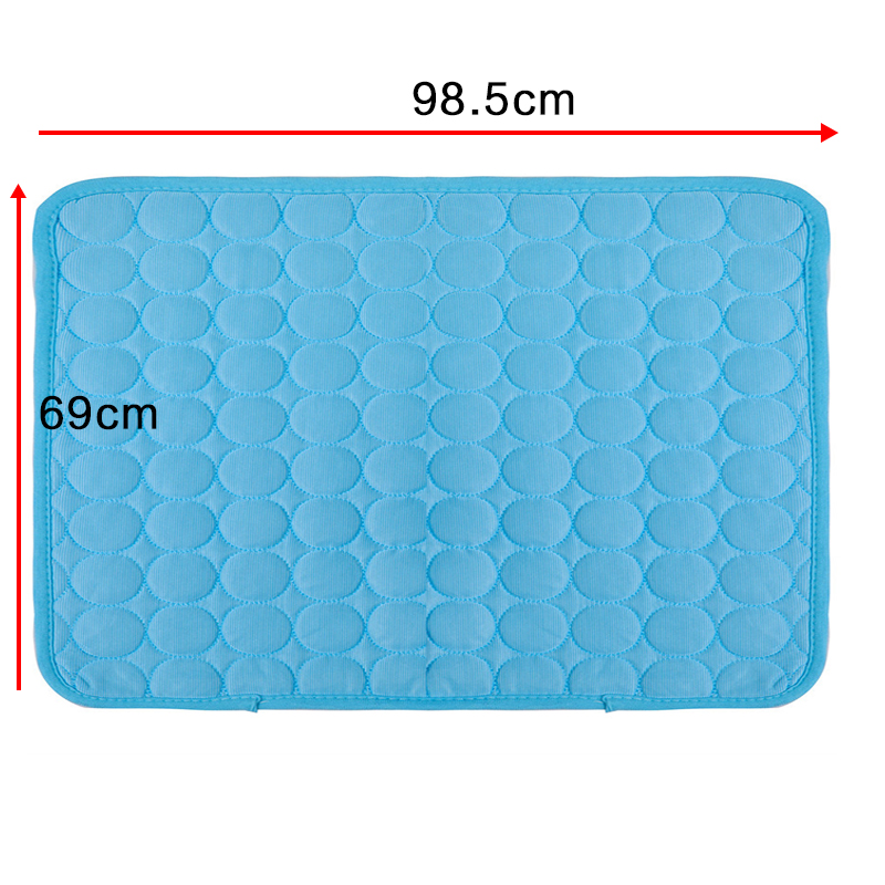 Pet Cooling Mat for Summer Heat Relief Pad for Dogs Cats 100x70cm XL Blue