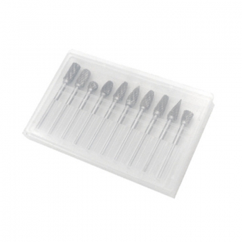 10 pcs Rotary Burr Bit Tungsten Carbide Point Die Grinder Shank Carving Set