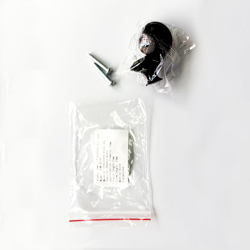 2pcs Black Stainless Steel Door Knobs for Cabinet Handles Cupboard Drawer