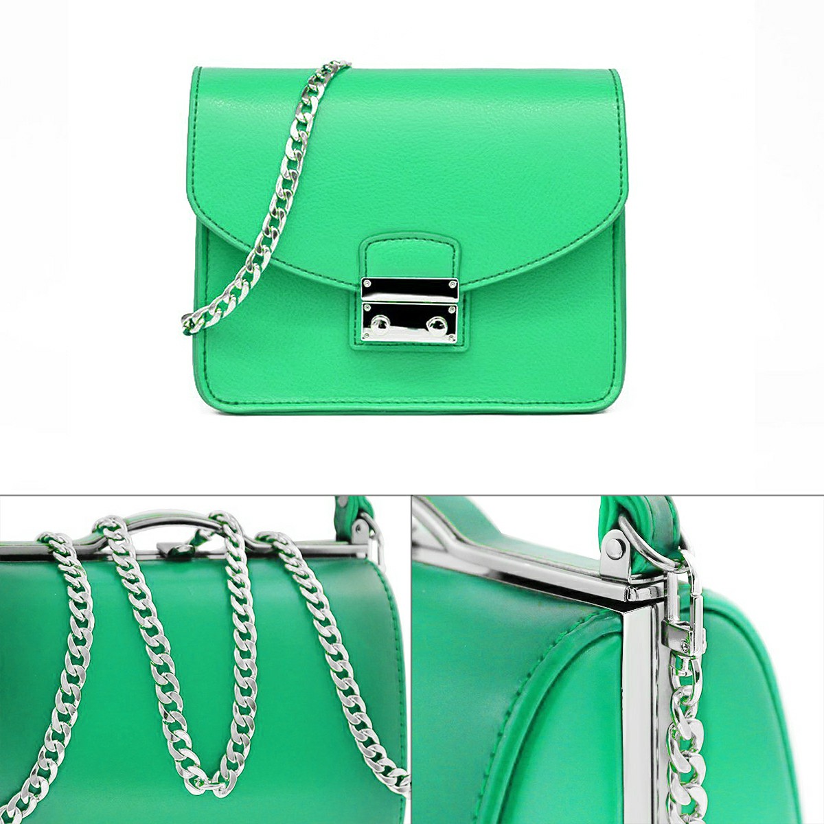 Silver Length Bag Metal Flat Chain Replacement Strap for Handbag 120CM