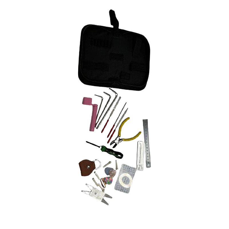 Guitar Repairing Tool Kit with Guitar String Organizer Winder Wire Plier Fingerboard Protector String Ruler 26PCS