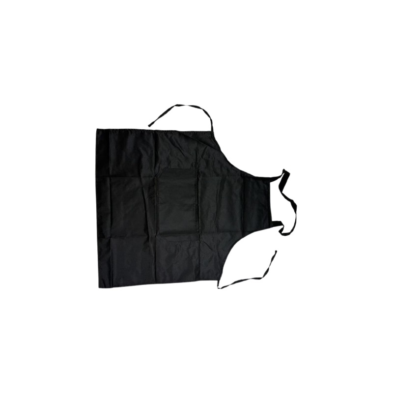 Cooking Catering Work Apron Tabard with Twin Double Pocket Black