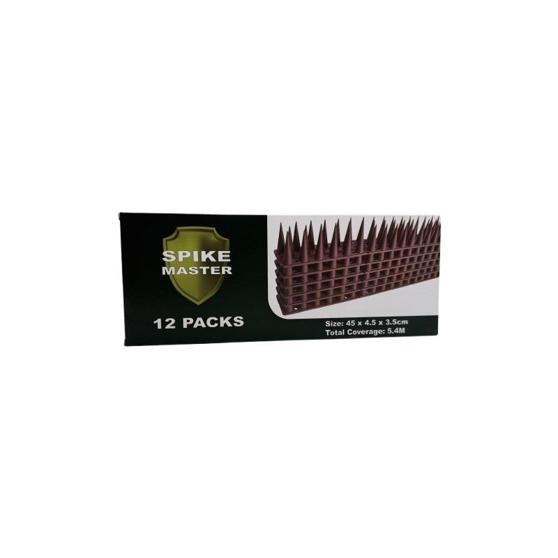 12 pcs Black Palstic Dog Pest Deterrent Pigeon Repellent Anti Bird Spike Scarer with 3.cm Long Spikes