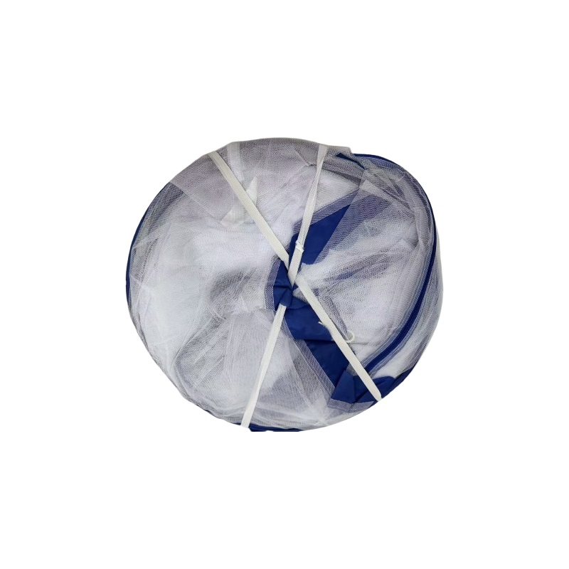 Pop-Up Yurt Mosquito Net Tent Lace Canopy with Double Door 180 x 200cm Blue