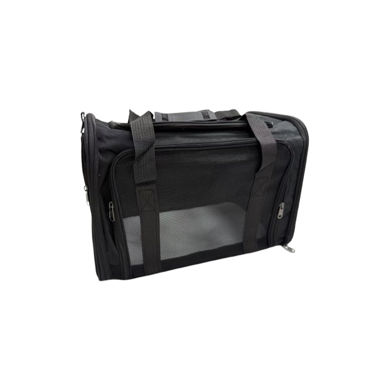 Large Soft Fabric Pet Carrier Bag Portable Travel Tote for Cats Black