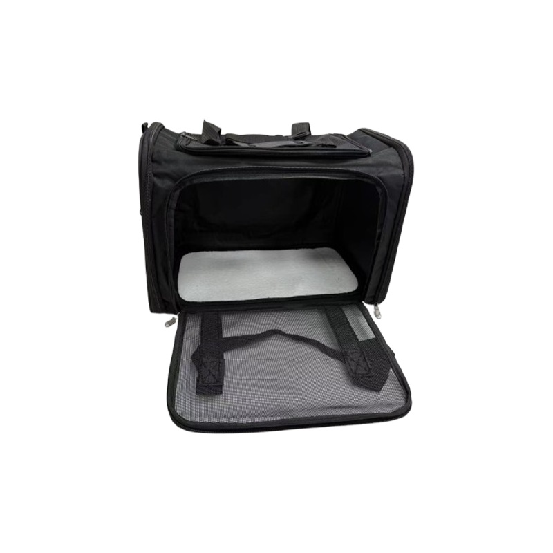 Large Soft Fabric Pet Carrier Bag Portable Travel Tote for Cats Black
