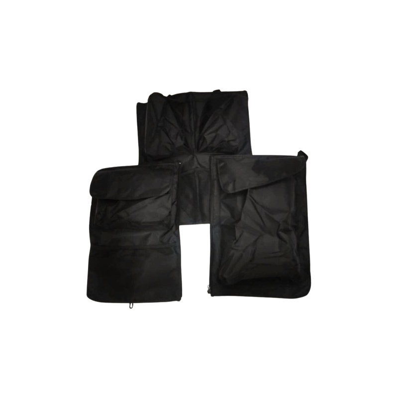 Black Detachable Seat Back Organisers Storage Hanging Bag Large Capacity with Zippers