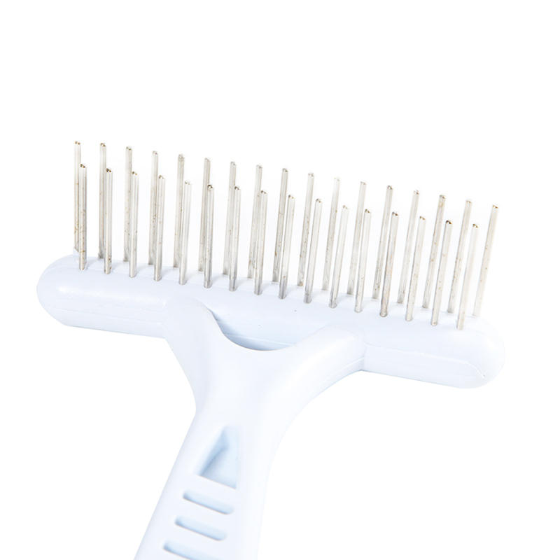 Pet Teeth Grooming Brush Metal for Dog Cat 14 x 8 cm