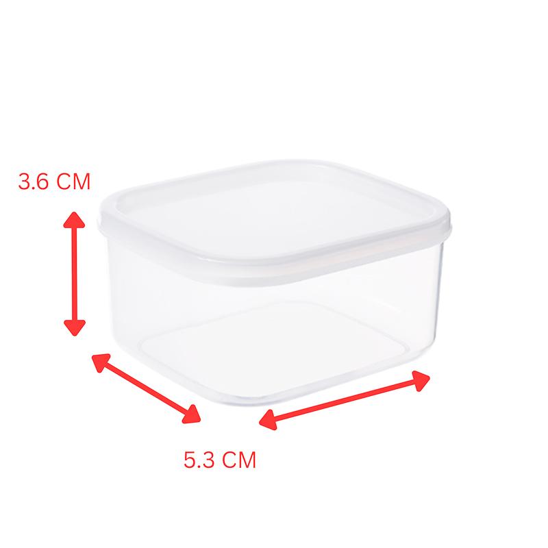 6PCS 80ml Plastic Square Food Storage Mini Containers with Lids Random Colour