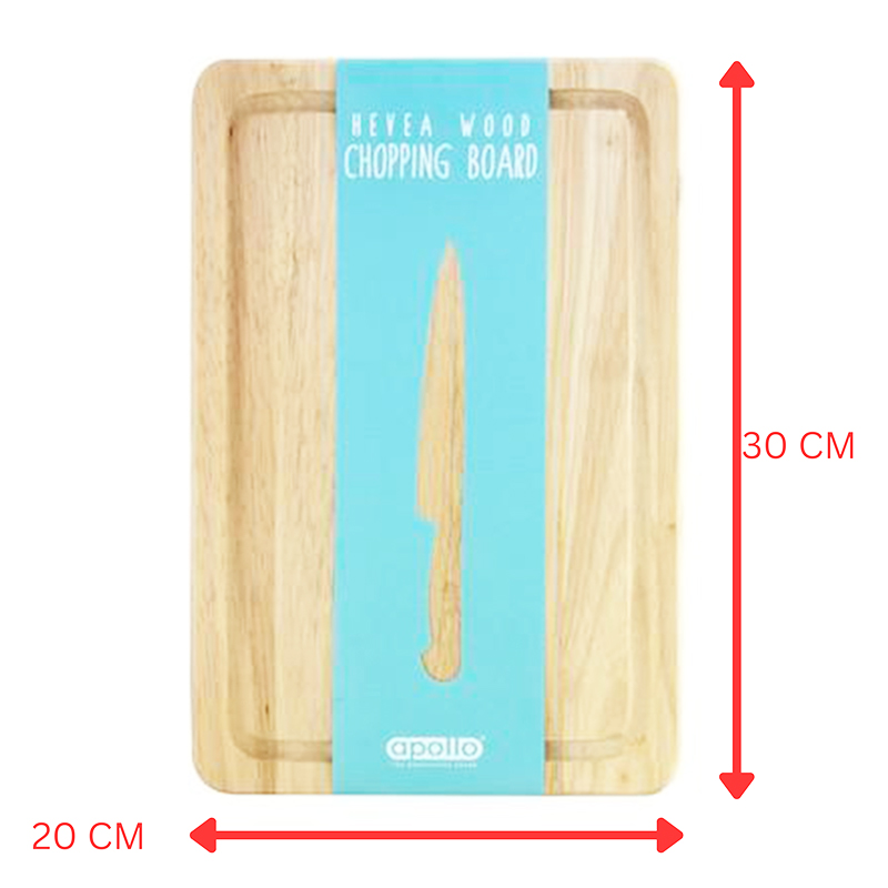Wooden Fruit Veg Board Food Prep Chopping Board Kitchen Cutting Board 30cm x 20cm