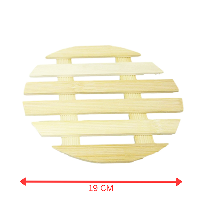 2PCS Wooden Pot Mat Trivet for Hot Dishes and Pot 19 cm