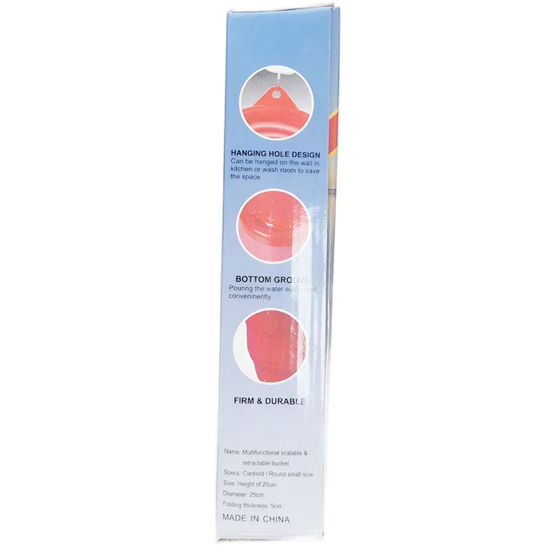 Foldable Fishing Beach Collapsible Bucket 25 x 20 cm Random Colours