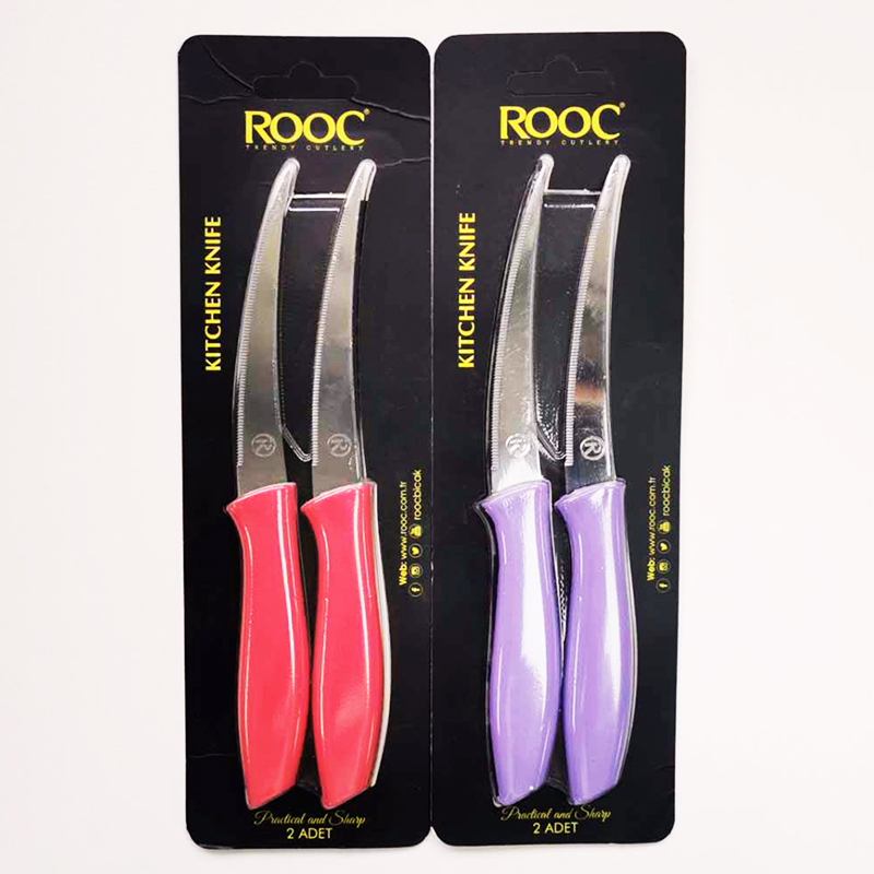 2 Set Stainless Steel Multipurpose Knife 4 Inch Kitchen Knife Random Colours