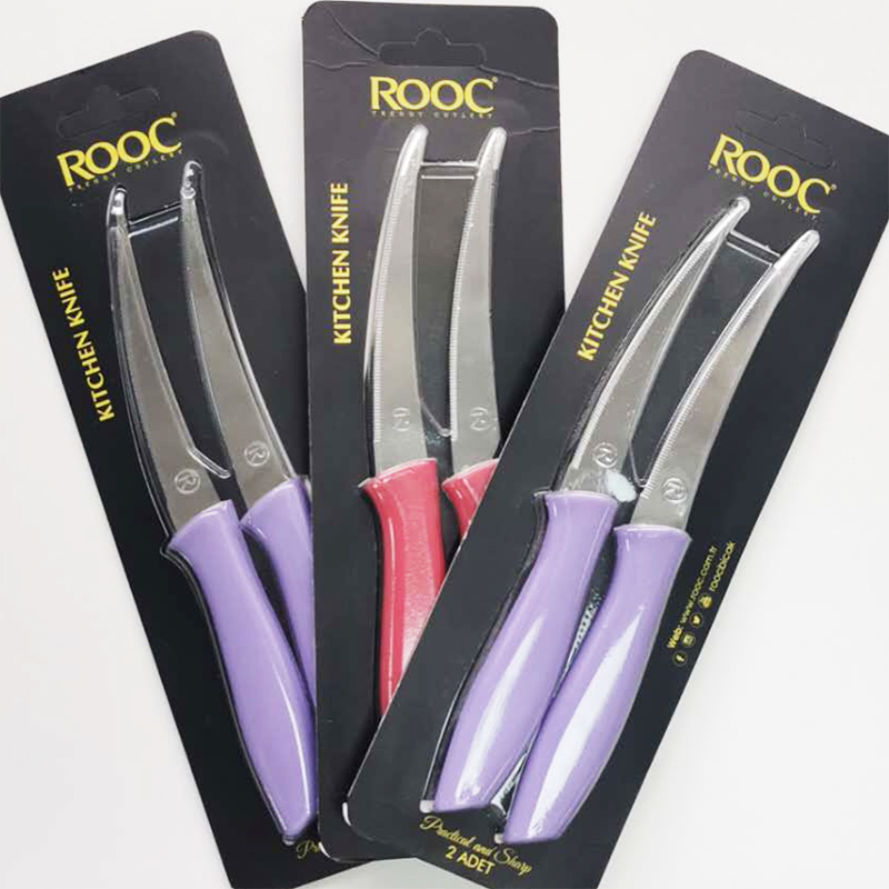 2 Set Stainless Steel Multipurpose Knife 4 Inch Kitchen Knife Random Colours