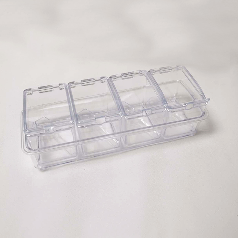 Clear Seasoning Box Acrylic Spice Container Jars 10 x 26 cm