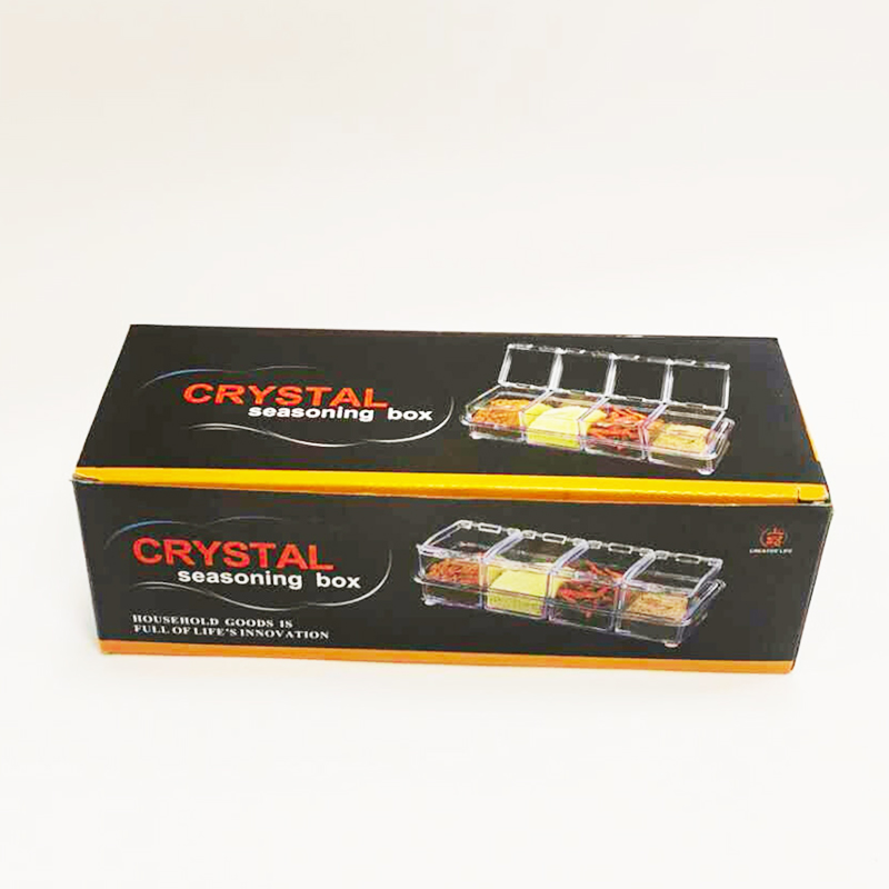 Clear Seasoning Box Acrylic Spice Container Jars 10 x 26 cm