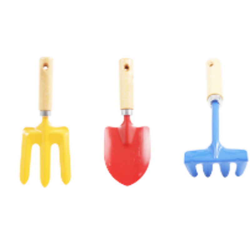 3 Pieces Metal Gardening Tools Set Included Fork Trowel Rake Gifts Random Colour