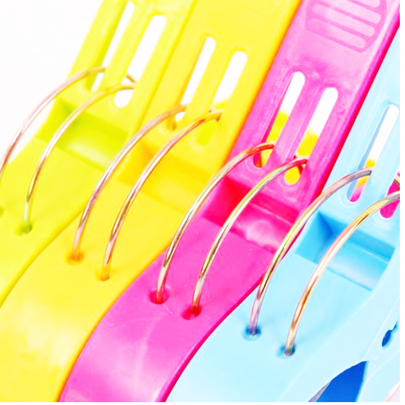 4PCS Washing Line Jumbo Clips Multicolour Clip for Home Household Use