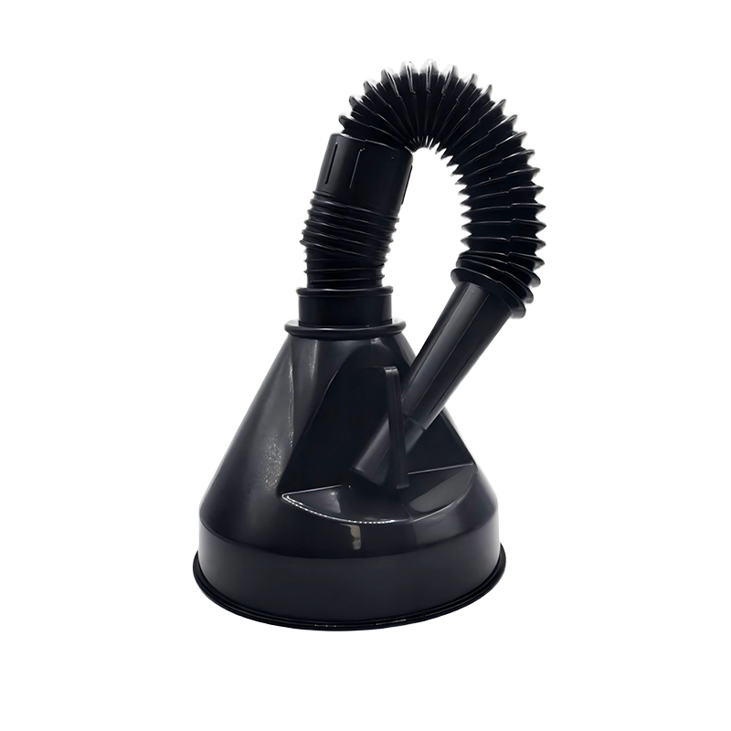 Large Flexible Neck Detachable Black Oil Funnel for Car Petrol Diesel Use