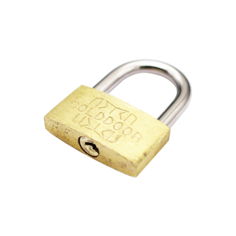 30mm Brass Padlock Suitcase Gold Door Padlock With 2 Keys