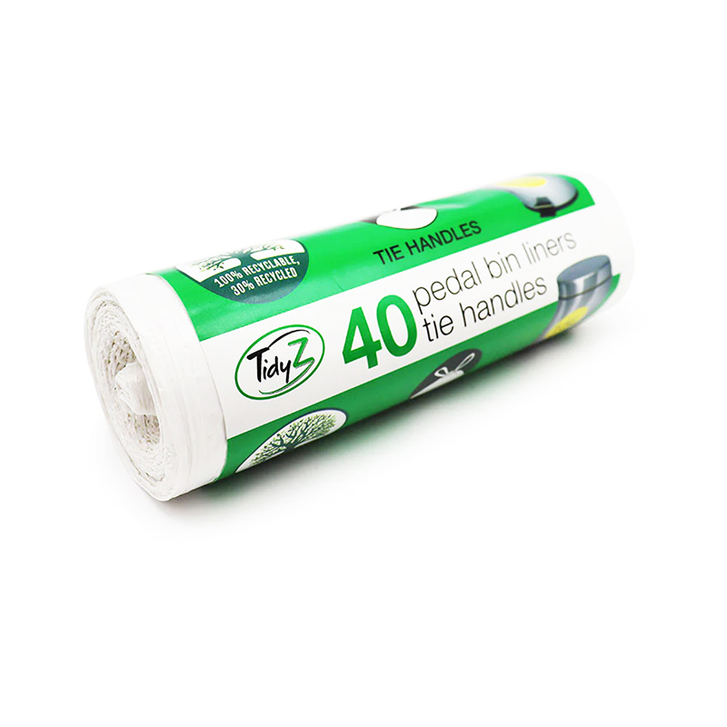 40pcs 15L Pedal Bin Bags Waste Liners with Tie Handles Home
