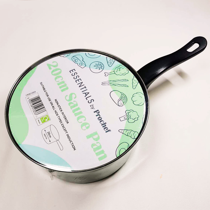 20cm Aluminium Saucepan with Glass Lid Cooking Pot