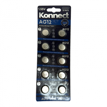 10pcs 1.5V Alkaline Button Batteries AG12 LR43