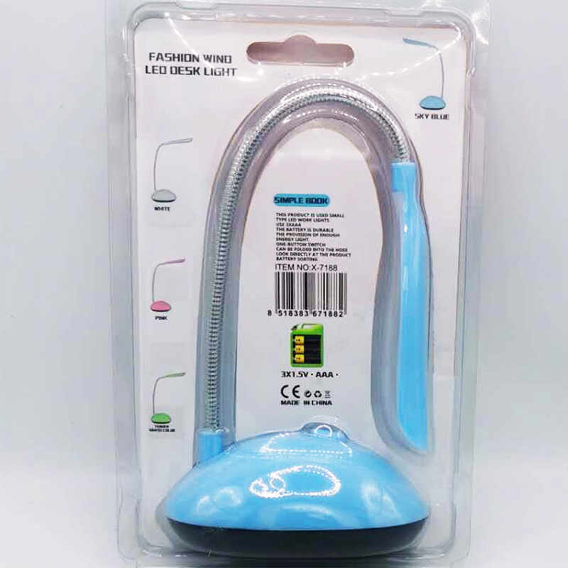 23cm Bedside Mini Flexible Lamp LED Light Battery Operated Random Colours