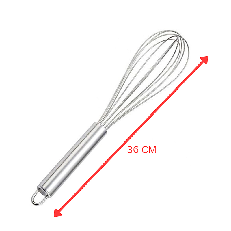 Stainless Steel Hand Whisk Egg Beater 36cm Mixture Mixer