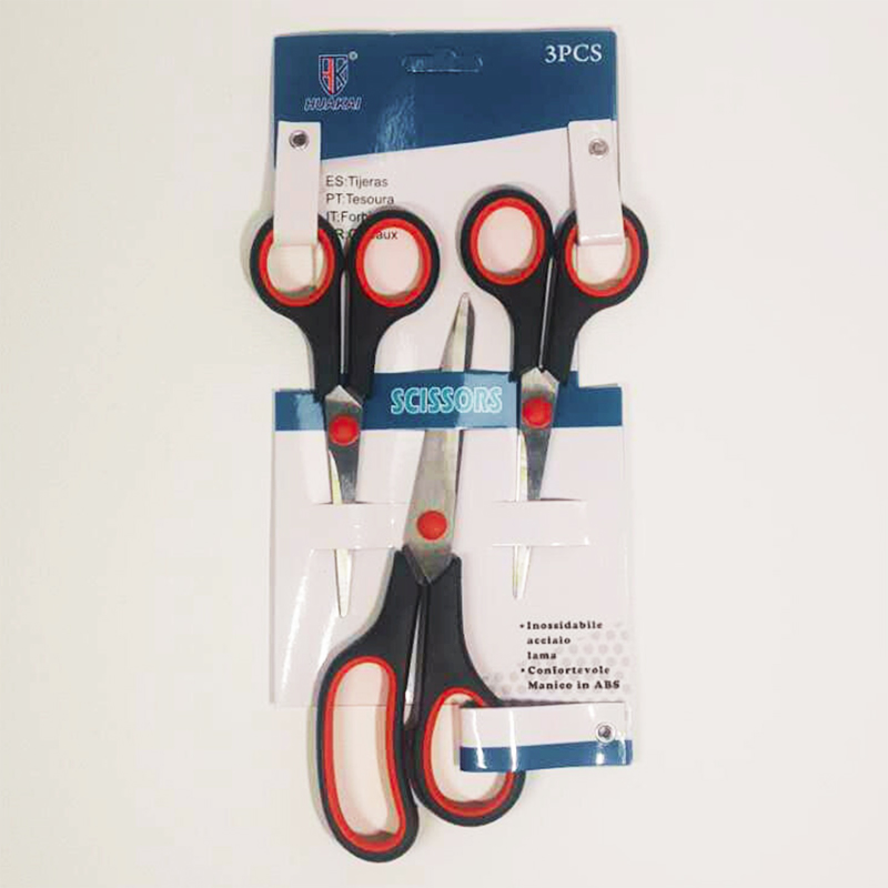 3Pcs Stainless Steel Scissor Set Diy Scissors for Kichen Office Soft Grip