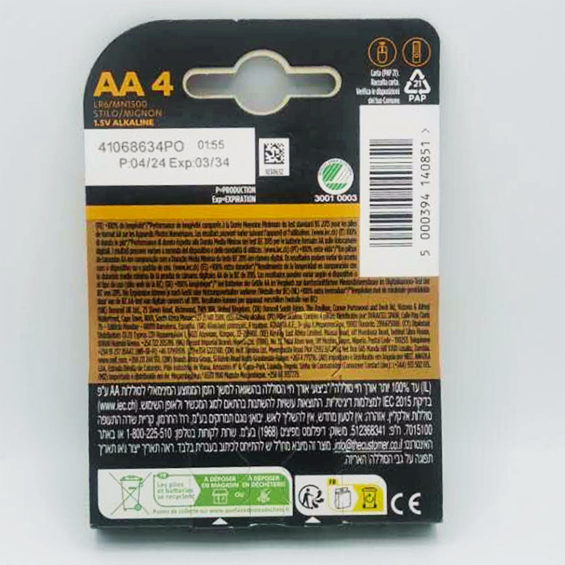 4PCS Duracell AA LR6 Batteries Long Lasting Power Single Use